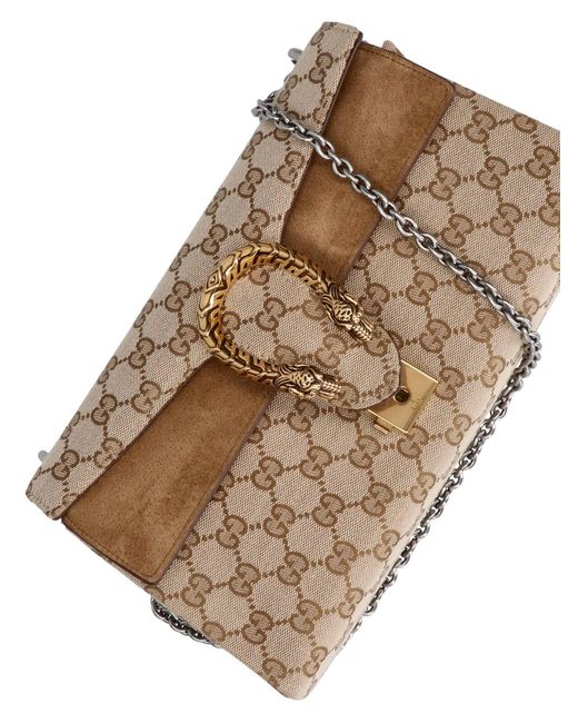 Gucci Natural Medium Shoulder Bag "Dyonisus"