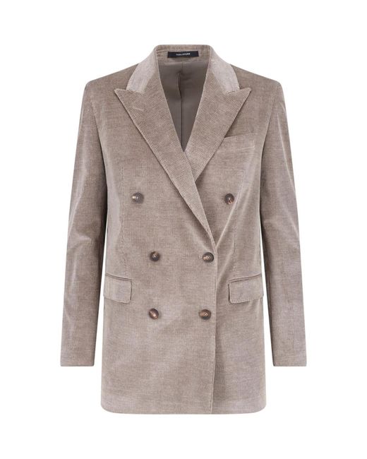 Tagliatore Gray Double-Breasted Blazer "J-Jasmine"