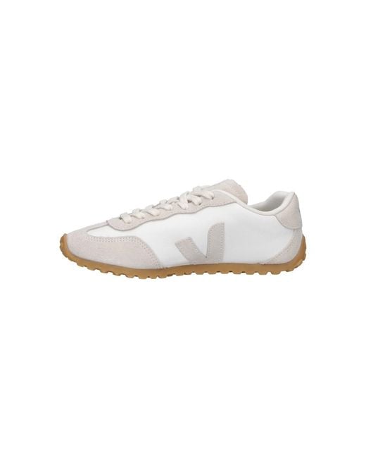 Veja White Low-Top Lace-Up Sneakers