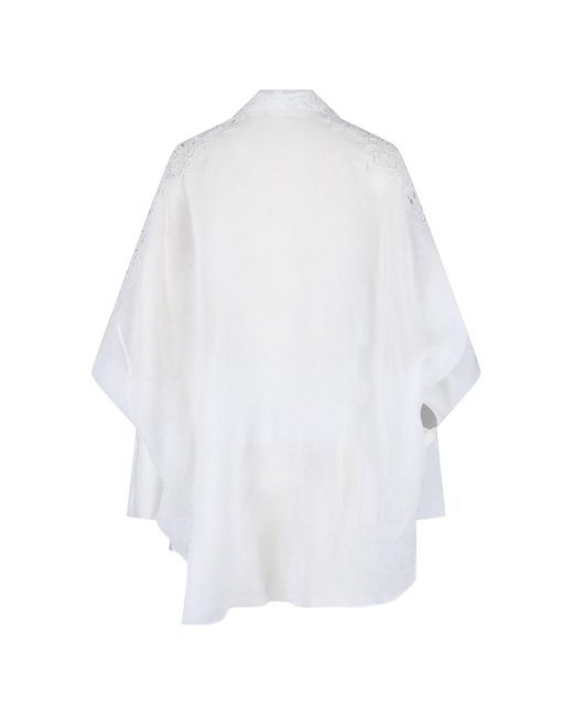 Ermanno Scervino White Lace Detail Shirt