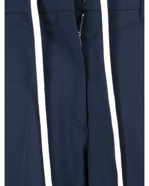 Miu Miu Blue Tailored Virgin Wool Trousers