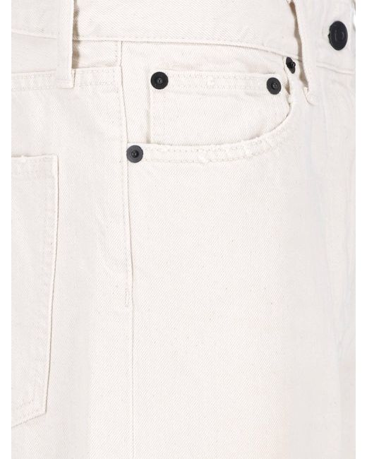 The Row White Straight Jeans
