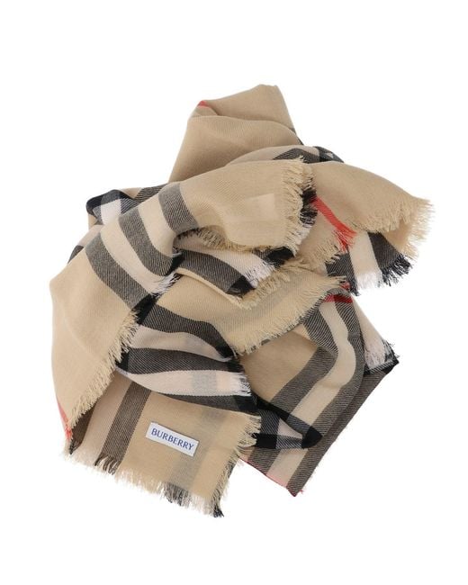 Burberry Natural 100% Wool Scarf