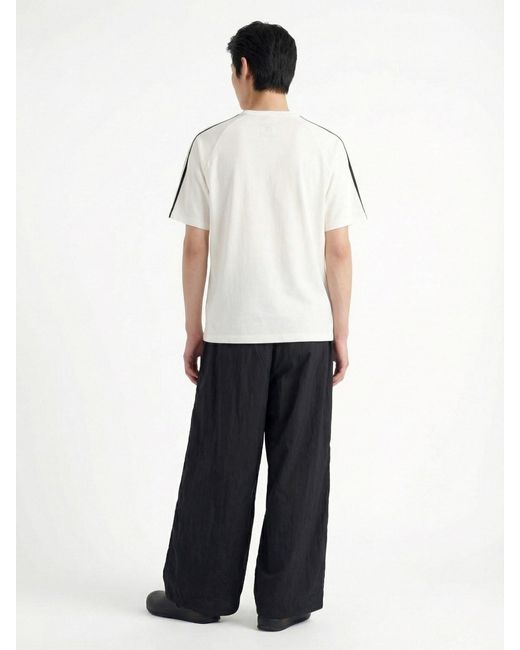 Y-3 White Lyocell & Wool Stretch T-Shirt