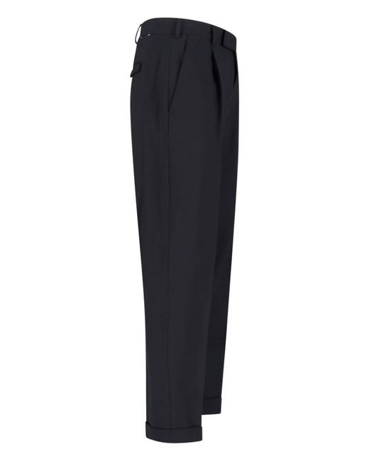 PT Torino Blue Virgin Wool Pants for men