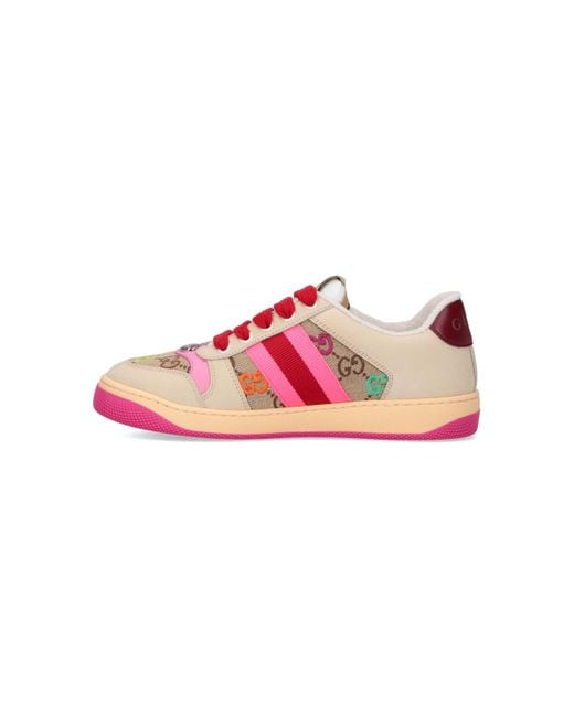 Sneaker Screener Gg di Gucci in Pink