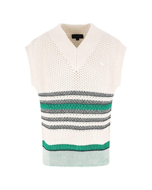 Lacoste White Piqué Cotton Blend Vest for men