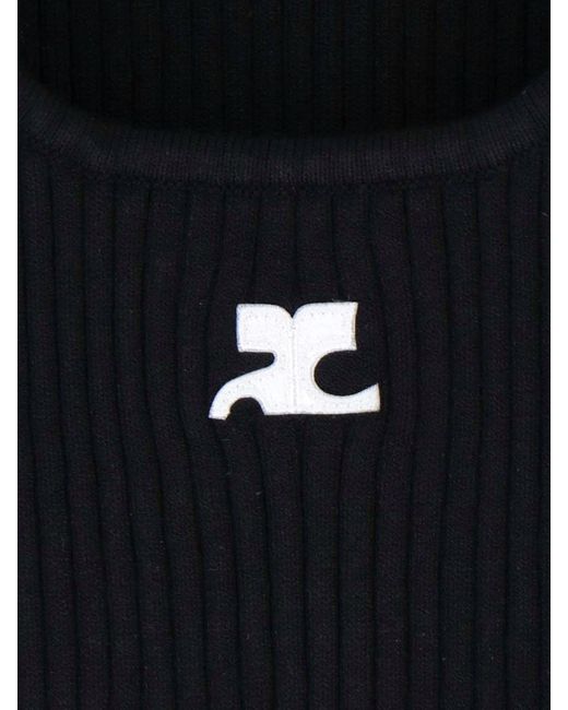 Courreges Black Tank Top