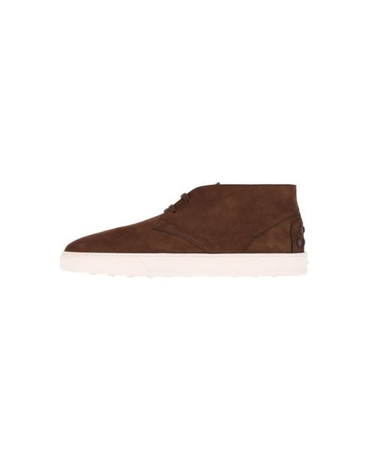 Tod's Brown Suede Sneakers for men