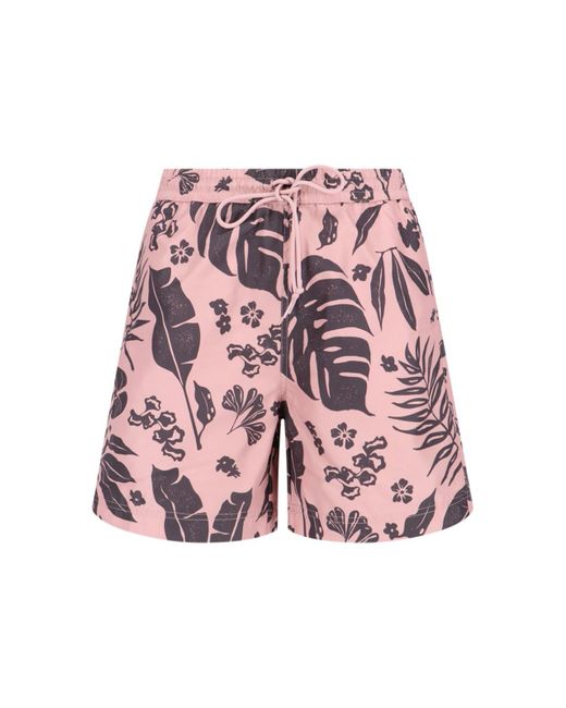 Carhartt Pink 'slater Swim Trunks' Swim Shorts