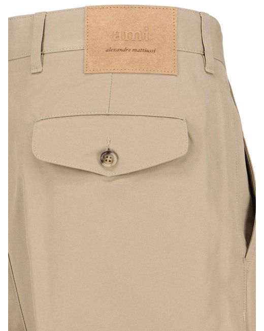 AMI Natural Ami Trousers Cotton for men