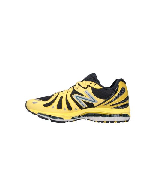 New Balance Yellow Leather & Mesh Sneakers