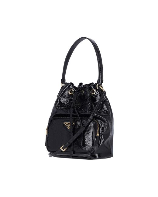 Borsa Secchiello "Duet" di Prada in Black