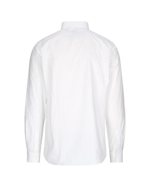 Aspesi White Tailored Shirt With Button-Down Front for men