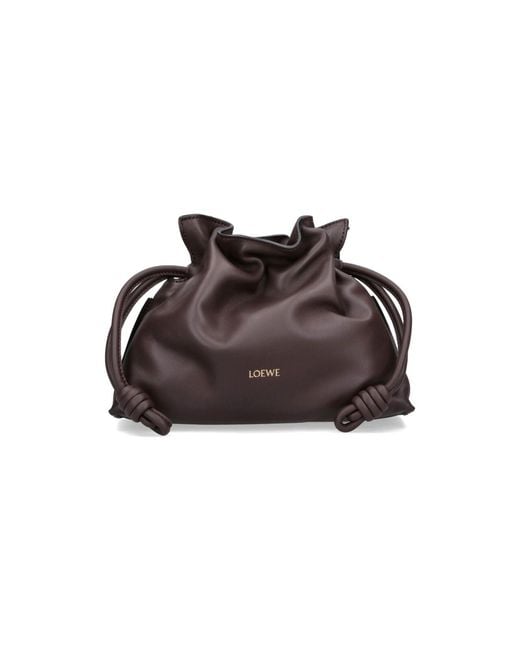 Loewe Brown Mini Bag "Flamenco Clutch"