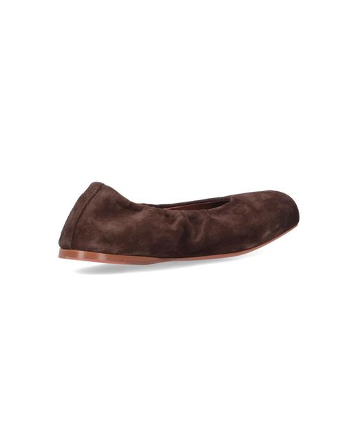 Alaïa Brown "Flat" Square Ballet Flats