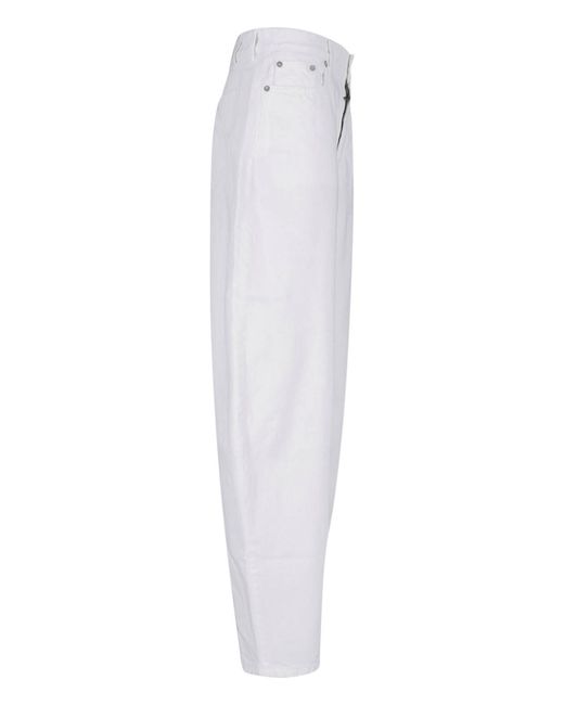 Alaïa White Rounded Jeans
