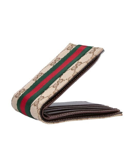 Gucci Natural Bi-Fold Wallet "Web" for men