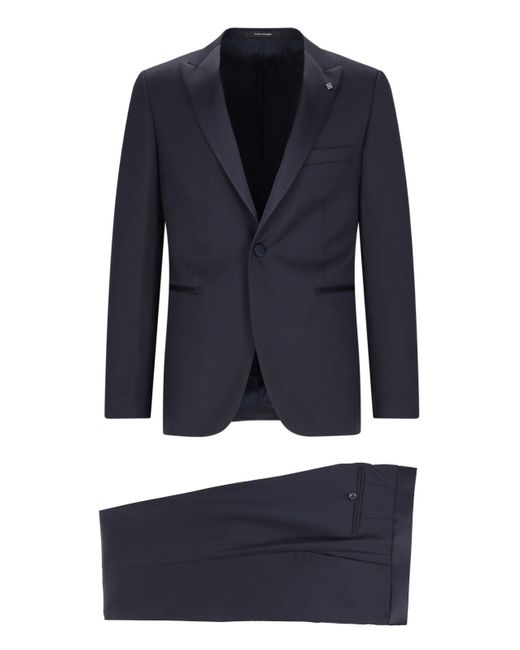 Tagliatore Blue Single-breasted Suit With Vest for men