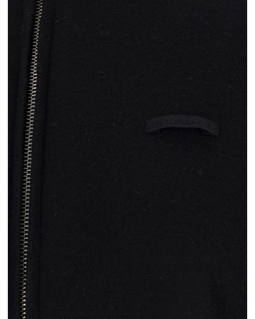 HODAKOVA Black High Neck Zip Sweater