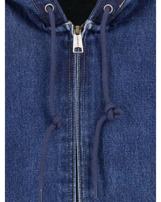 Carhartt Blue Hooded Jacket "Og Active" for men