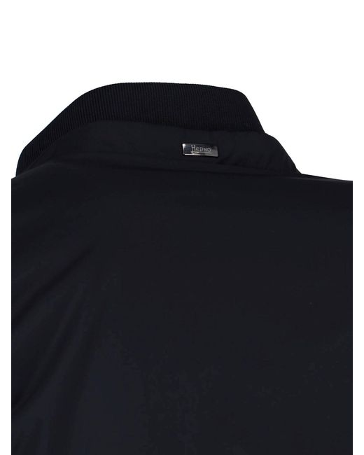 Bomber Zip di Herno in Blue da Uomo