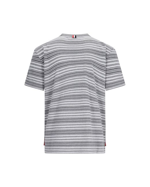 T-Shirt A Righe di Thom Browne in Gray da Uomo