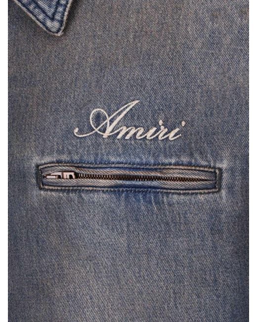 Amiri Blue 100% Cotton Jacket for men