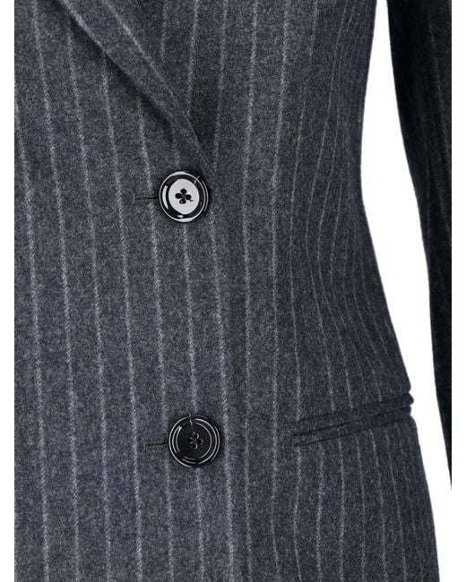 Lardini Blue Double-Breasted Wool Blazer