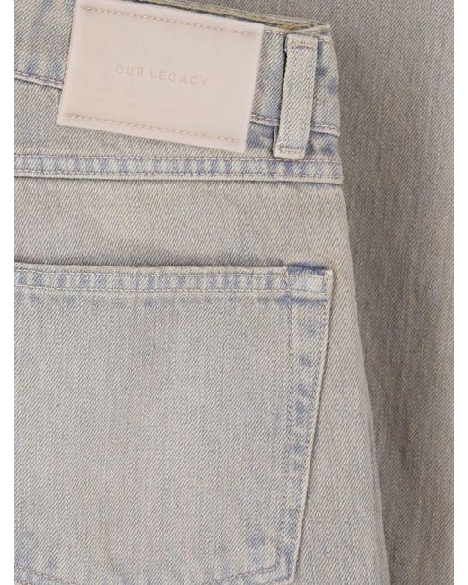Our Legacy Gray High-Rise Wide-Leg Jeans