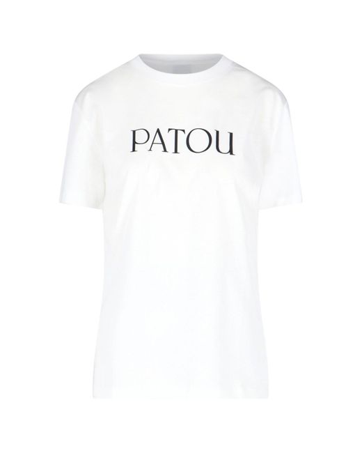 T-Shirt Logo di Patou in White