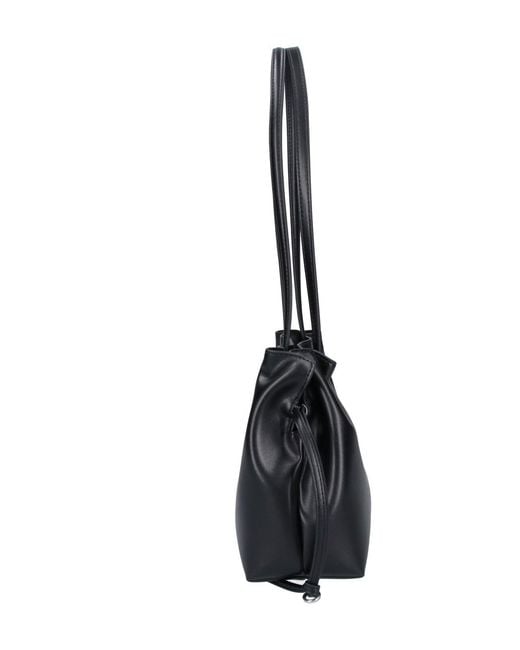 Tory Burch Black Leather Shoulder Tote Bag