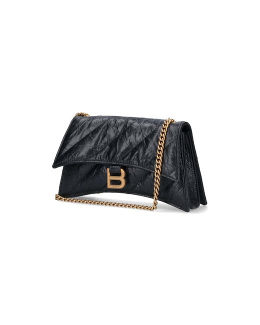 Balenciaga Black Xs "crush" Crossbody Bag