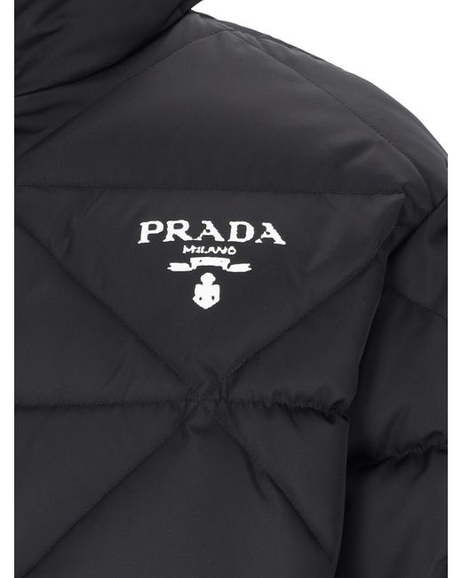 Prada Black Quilted Down Jacket for men
