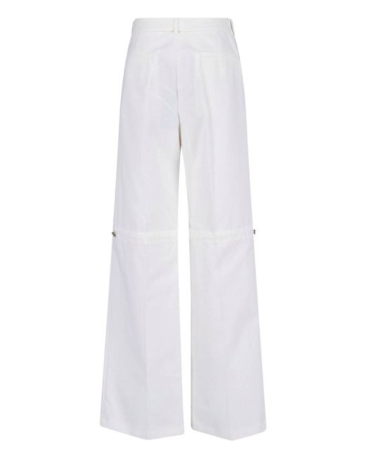Fendi White Cotton Pants