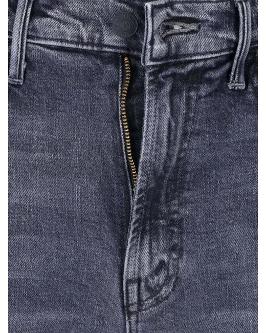 Mother Blue Flared Jeans "The Hustler Roller Sneak"