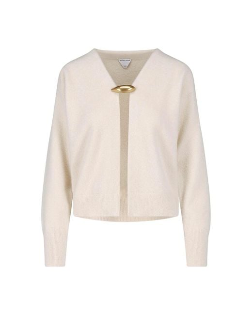 Bottega Veneta White Cashmere Cardigan