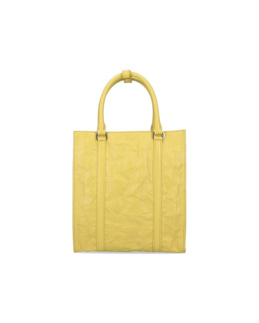 Prada Yellow Logo Tote Bag