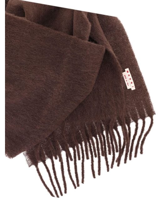 Marni Brown Alpaca Blend Scarf