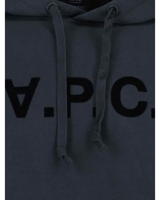 A.P.C. Blue Logo Hoodie for men