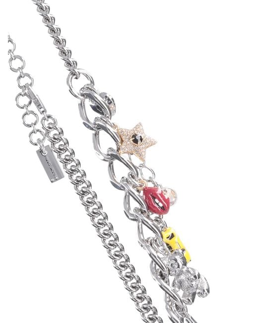 Marc Jacobs White Charm Pendant Chain Necklace