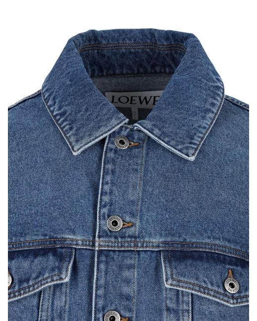 Loewe Blue Denim Jacket “Anagram” for men