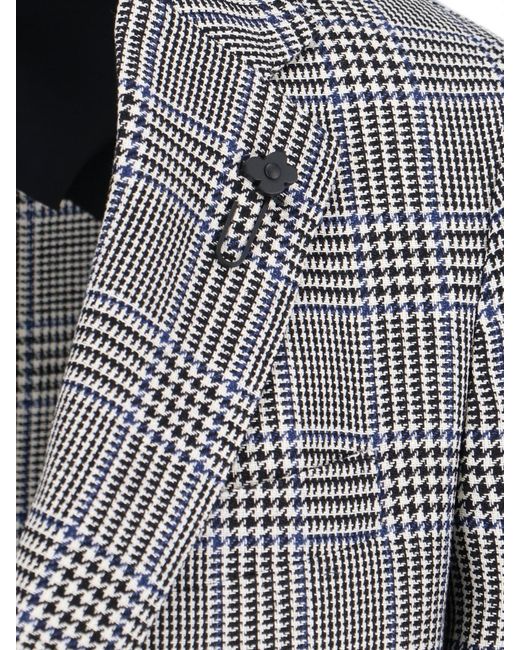 Lardini Gray Single-Breasted Blazer for men