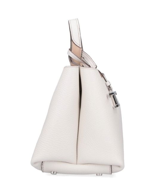 Tod's White Mini Leather Bag "T-Timeless"