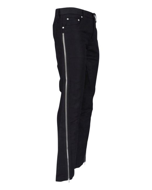 Rick Owens Blue Straight Zip Jeans for men