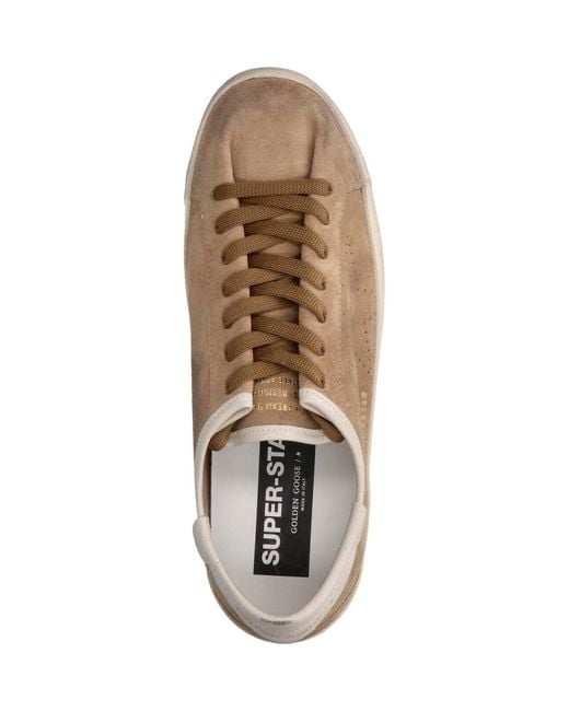 Golden Goose Deluxe Brand White Low-Top Vintage Suede Sneakers for men