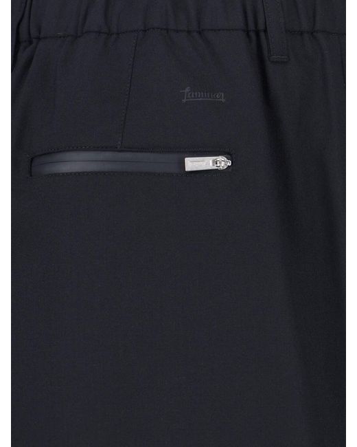 Laminar Blue Wool Blend Shorts