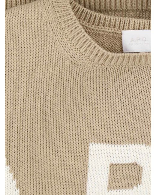 A.P.C. Natural Logo Sweater for men