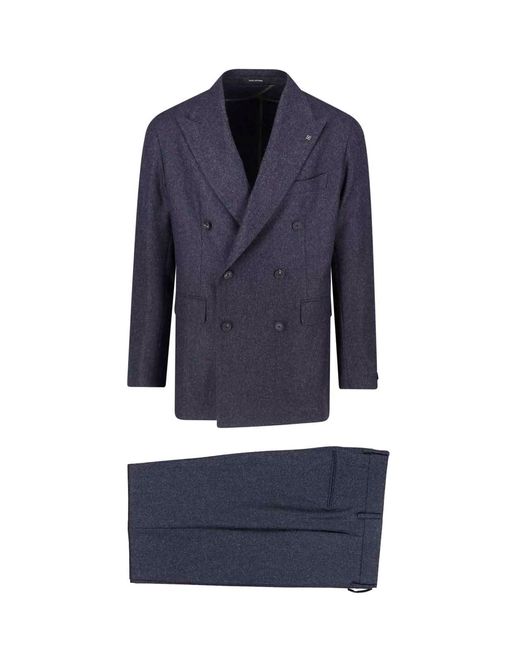 Tagliatore Blue Double-Breasted Suit for men