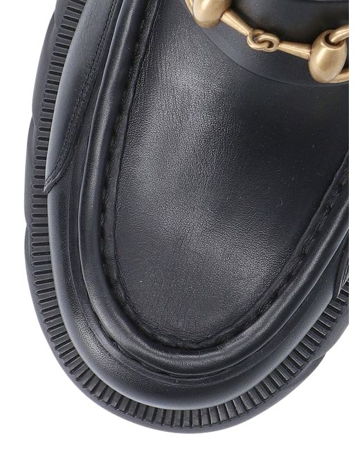 Gucci Black Monogrammed Leather Ankle Boots